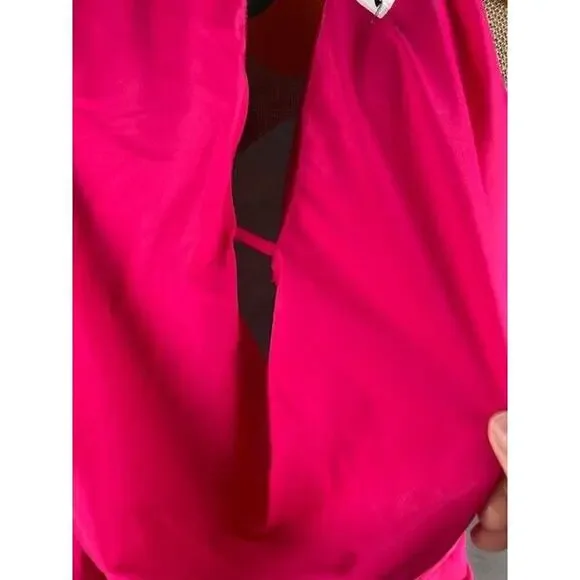 Bar III Womens Solid Cowlneck One-Piece Swimsuit, Ruby, Sz-XL - Picture 3 of 7